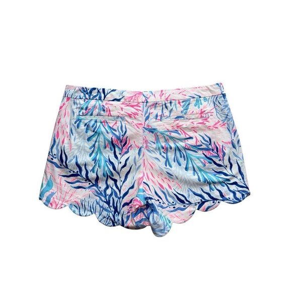 Lilly Pulitzer Buttercup Stretch Short In Crew Blue Tint Kaleidoscope Size 12 - Picture 5 of 11